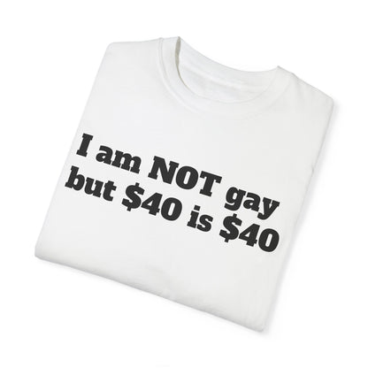 I am not GAY but $40 is $40 UNISEX T-Shirt