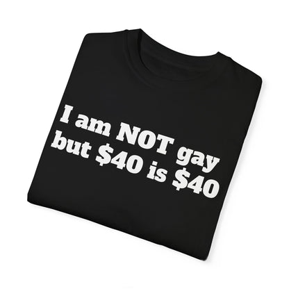 I am not GAY but $40 is $40 UNISEX T-Shirt